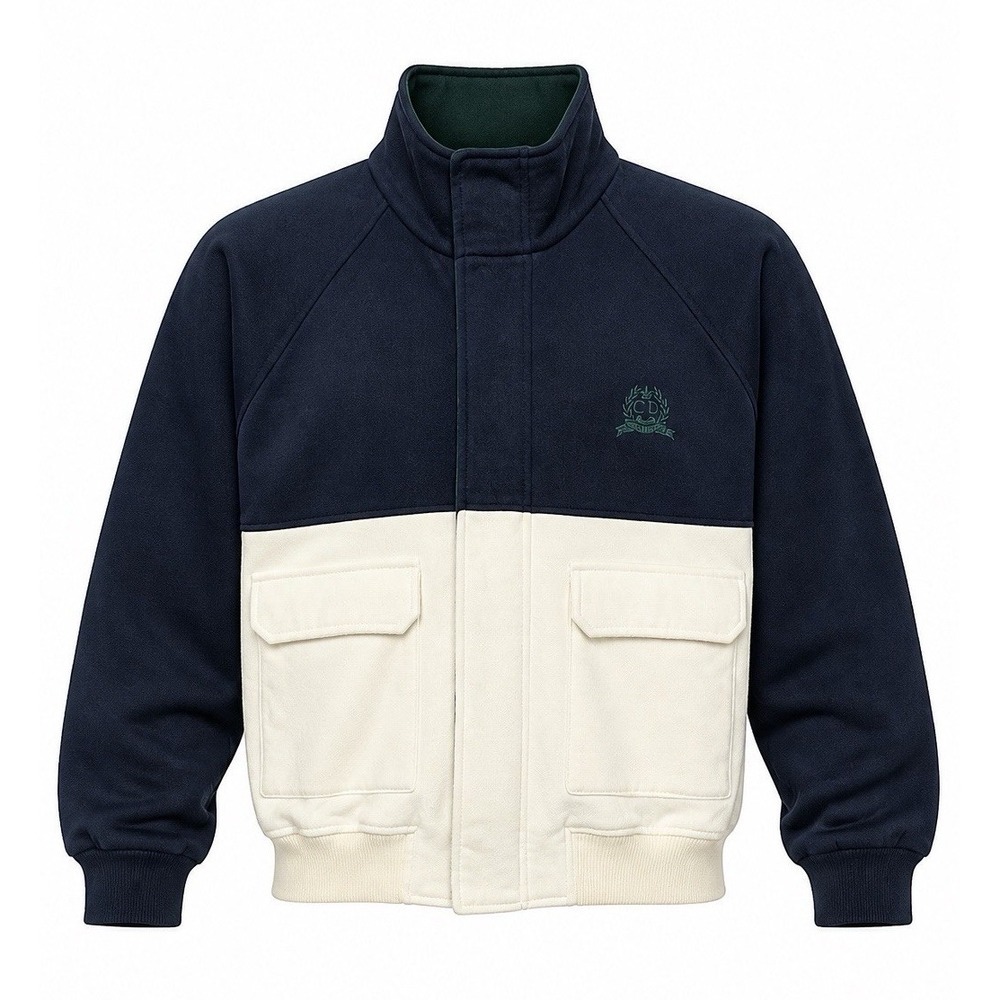 Vintage Christian Dior Monsieur Fleece Bomber Jacket Men's Large Colorblock